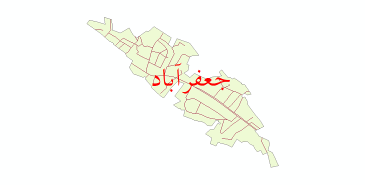 دانلود نقشه شیپ فایل شبکه معابر شهر جعفرآباد سال 1399