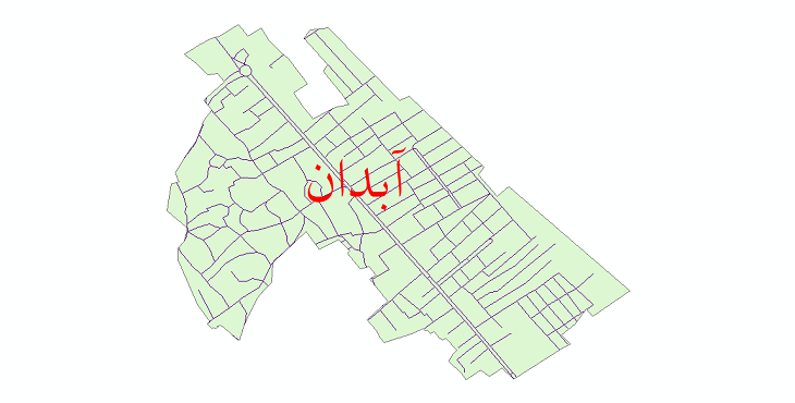 دانلود نقشه شیپ فایل شبکه معابر شهر آبدان سال 1399