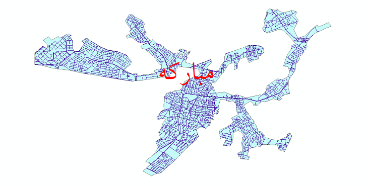دانلود نقشه شیپ فایل شبکه معابر شهر مبارکه سال 1399