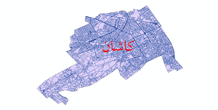 دانلود نقشه شیپ فایل شبکه معابر شهر کاشان سال 1399