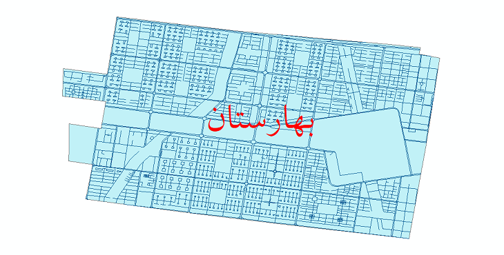 دانلود نقشه شیپ فایل شبکه معابر شهر بهارستان سال 1399
