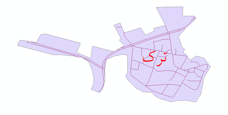دانلود نقشه شیپ فایل شبکه معابر شهر ترک سال 1399