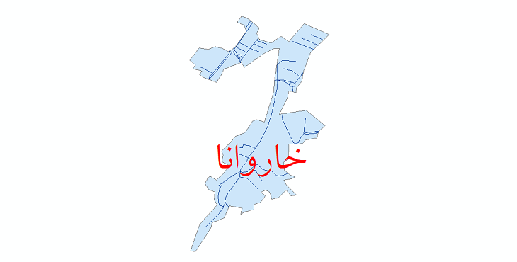 دانلود نقشه شیپ فایل شبکه معابر شهر خاروانا سال 1399