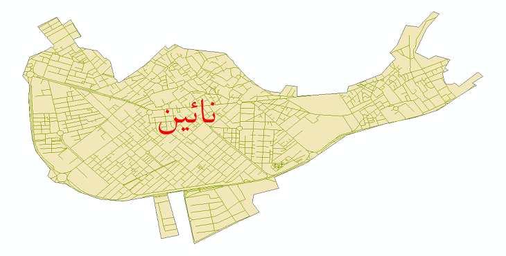 دانلود نقشه شیپ فایل شبکه معابر شهر نائین سال 1399