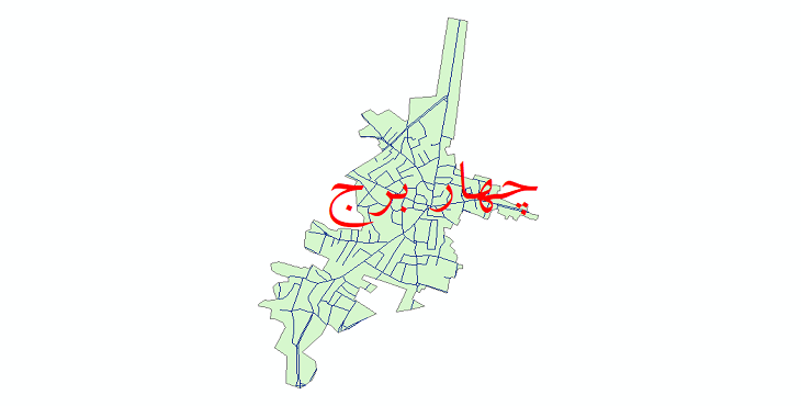 دانلود نقشه شیپ فایل شبکه معابر شهر چهاربرج سال 1399