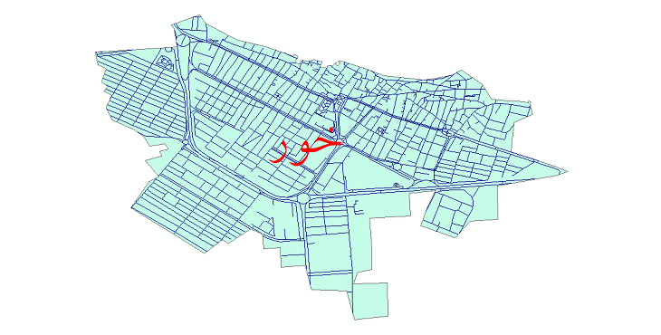 دانلود نقشه شیپ فایل شبکه معابر شهر خور سال 1399