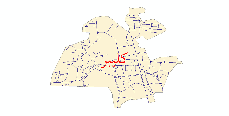 دانلود نقشه شیپ فایل شبکه معابر شهر کلیبر سال 1399