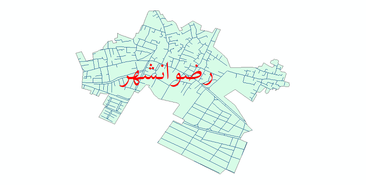 دانلود نقشه شیپ فایل شبکه معابر شهر رضوانشهر سال 1399