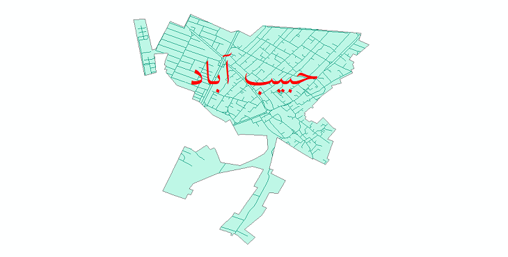 دانلود نقشه شیپ فایل شبکه معابر شهر حبیب آباد سال 1399
