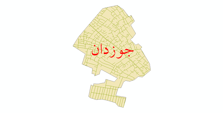 دانلود نقشه شیپ فایل شبکه معابر شهر جوزدان سال 1399