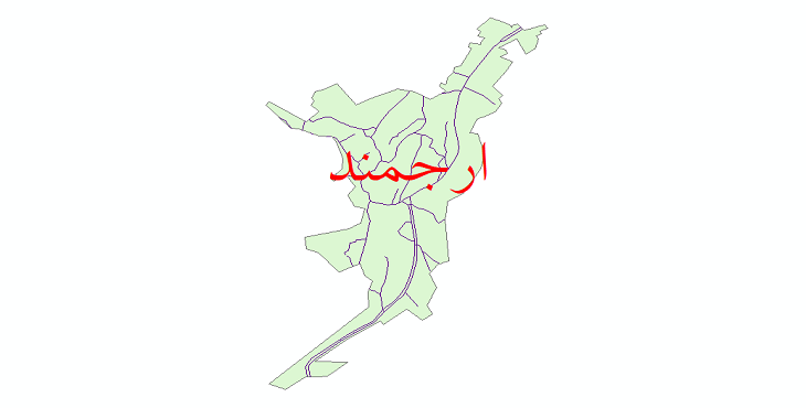 دانلود نقشه شیپ فایل شبکه معابر شهر ارجمند سال 1399