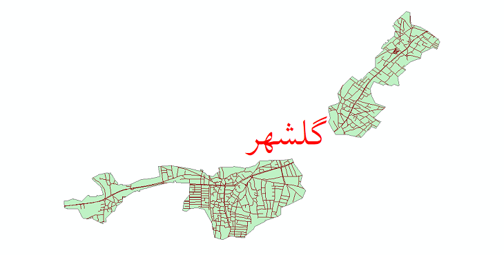 دانلود نقشه شیپ فایل شبکه معابر شهر گلشهر سال 1399