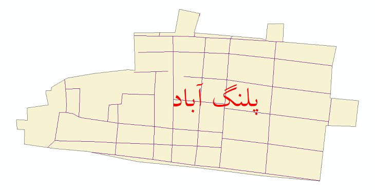 دانلود نقشه شیپ فایل شبکه معابر شهر پلنگ آباد سال 1399