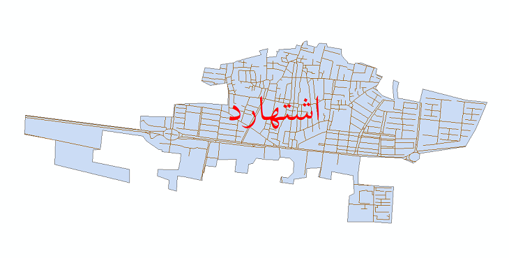 دانلود نقشه شیپ فایل شبکه معابر شهر اشتهارد سال 1399