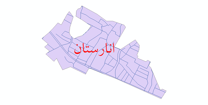 دانلود نقشه شیپ فایل شبکه معابر شهر انارستان سال 1399