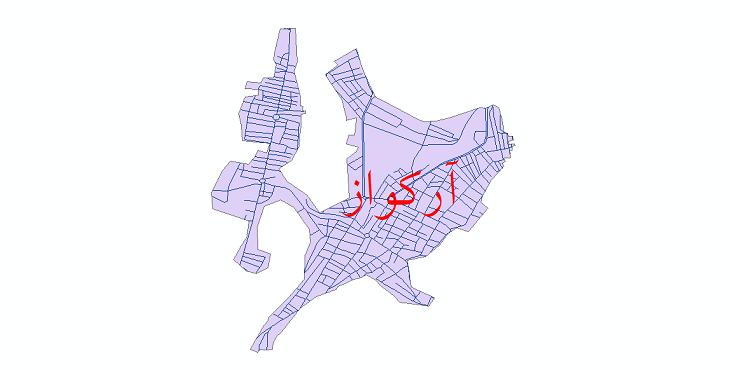 دانلود نقشه شیپ فایل شبکه معابر شهر آرکواز سال 1399