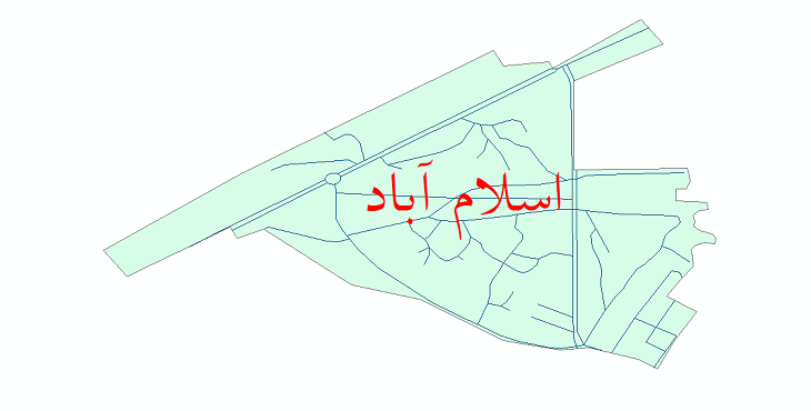 دانلود نقشه شیپ فایل شبکه معابر شهر اسلام آباد سال 1399