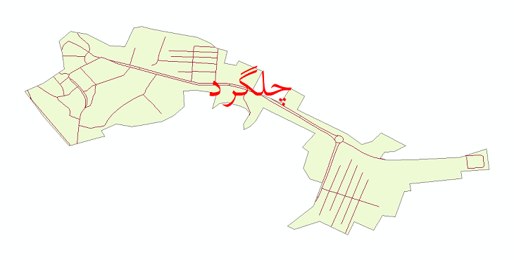 دانلود نقشه شیپ فایل شبکه معابر شهر چلگرد سال 1399