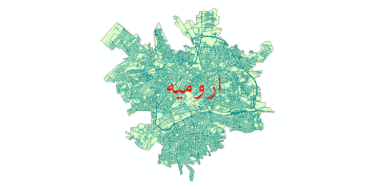 دانلود نقشه شیپ فایل شبکه معابر شهر ارومیه سال 1399