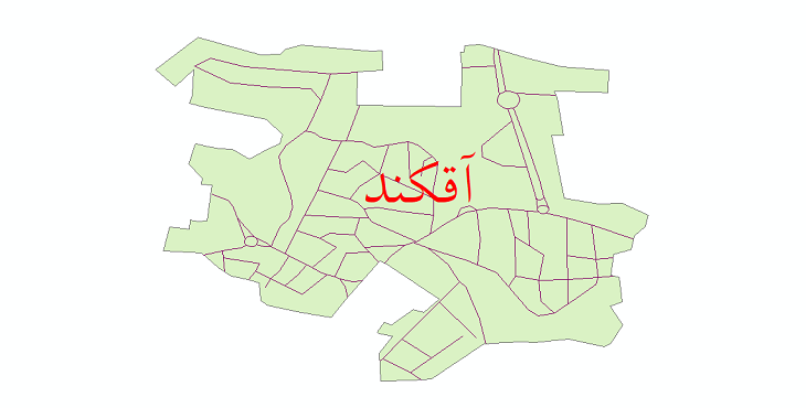 دانلود نقشه شیپ فایل شبکه معابر شهر آقکند سال 1399