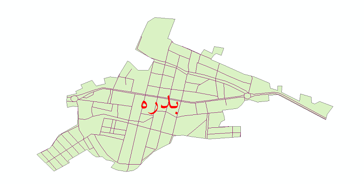 دانلود نقشه شیپ فایل شبکه معابر شهر بدره سال 1399