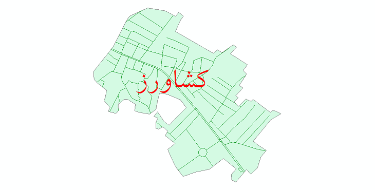 دانلود نقشه شیپ فایل شبکه معابر شهر کشاورز سال 1399