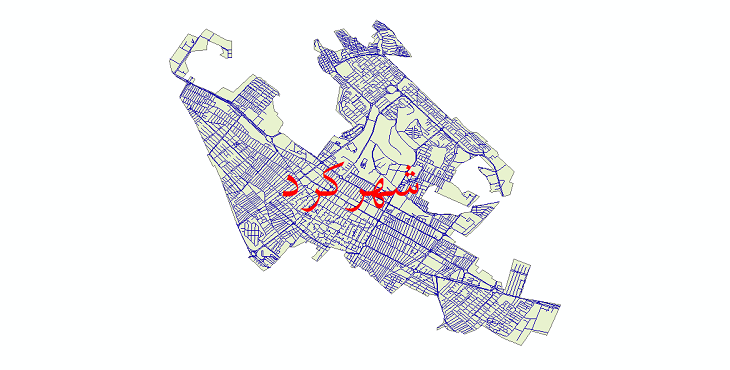 دانلود نقشه شیپ فایل شبکه معابر شهر شهرکرد سال 1399