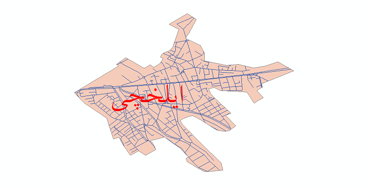 دانلود نقشه شیپ فایل شبکه معابر شهر ایلخچی سال 1399