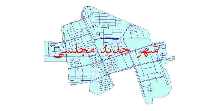 دانلود نقشه شیپ فایل شبکه معابر شهر جدید مجلسی سال 1399