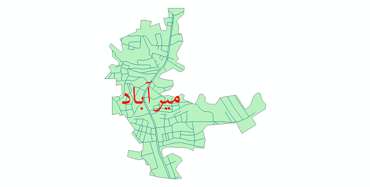 دانلود نقشه شیپ فایل شبکه معابر شهر میرآباد سال 1399
