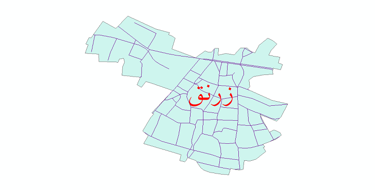 دانلود نقشه شیپ فایل شبکه معابر شهر زرنق سال 1399