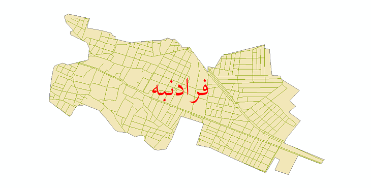 دانلود نقشه شیپ فایل شبکه معابر شهر فرادنبه سال 1399