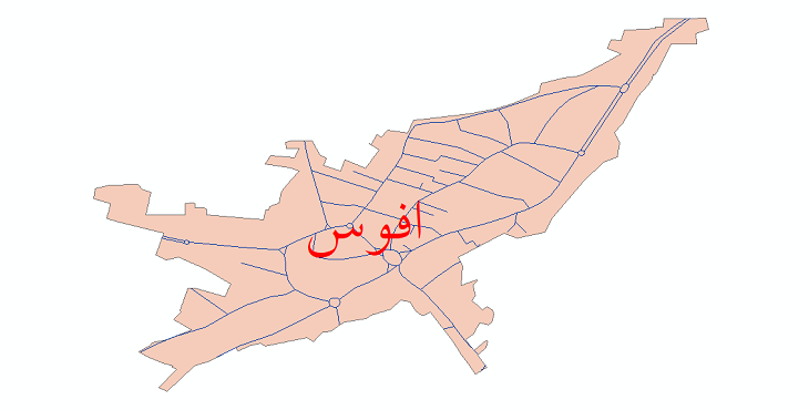 دانلود نقشه شیپ فایل شبکه معابر شهر افوس سال 1399