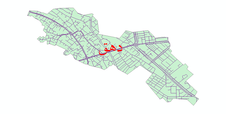 دانلود نقشه شیپ فایل شبکه معابر شهر دهق سال 1399