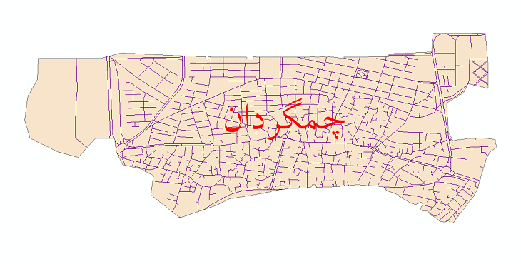 دانلود نقشه شیپ فایل شبکه معابر شهر چمگردان سال 1399