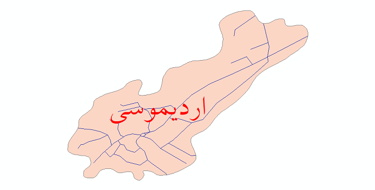 دانلود نقشه شیپ فایل شبکه معابر شهر اردیموسی سال 1399