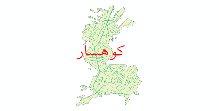 دانلود نقشه شیپ فایل شبکه معابر شهر کوهسار سال 1399