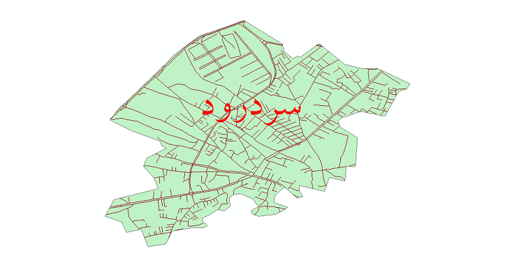 دانلود نقشه شیپ فایل شبکه معابر شهر سردرود سال 1399