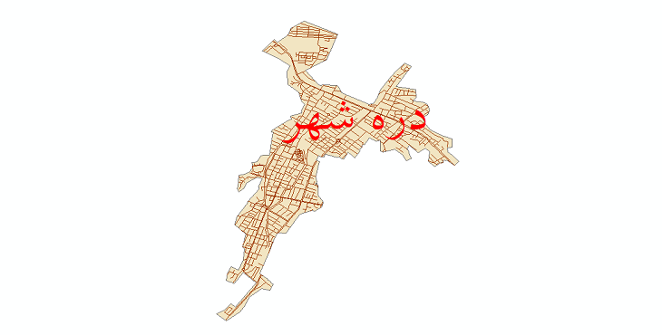 دانلود نقشه شیپ فایل شبکه معابر شهر دره شهر سال 1399