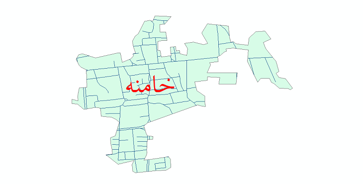 دانلود نقشه شیپ فایل شبکه معابر شهر خامنه سال 1399