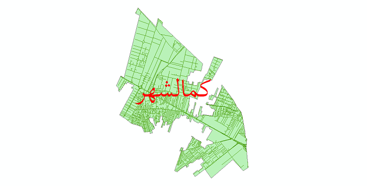 دانلود نقشه شیپ فایل شبکه معابر شهر کمالشهر سال 1399