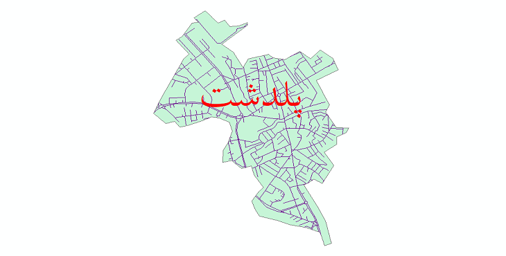 دانلود نقشه شیپ فایل شبکه معابر شهر پلدشت سال 1399