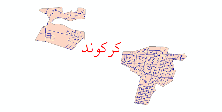 دانلود نقشه شیپ فایل شبکه معابر شهر کرکوند سال 1399