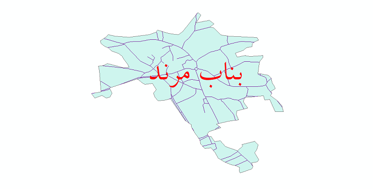 دانلود نقشه شیپ فایل شبکه معابر شهر بناب مرند سال 1399
