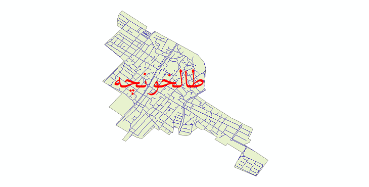 دانلود نقشه شیپ فایل شبکه معابر شهر طالخونچه سال 1399