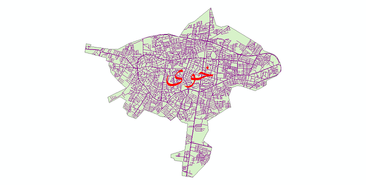 دانلود نقشه شیپ فایل شبکه معابر شهر خوی سال 1399