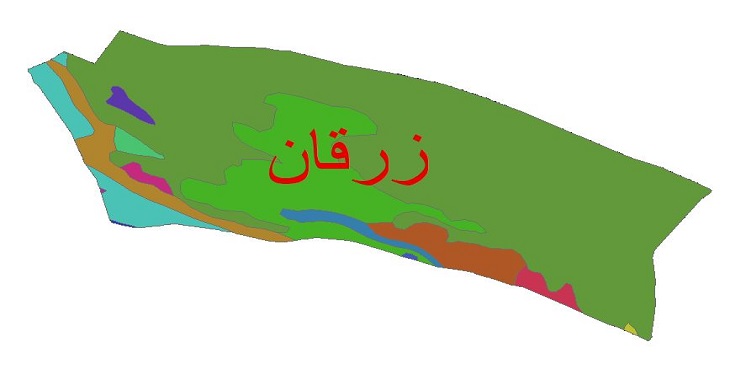 دانلود نقشه شیپ فایل زمین شناسی شهرستان زرقان