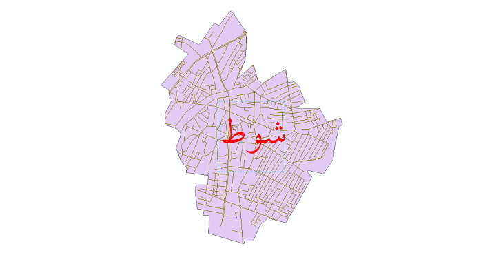 دانلود نقشه شیپ فایل شبکه معابر شهر شوط سال 1399
