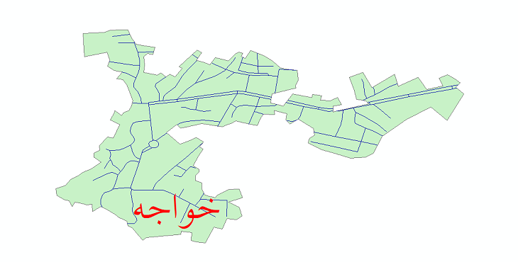 دانلود نقشه شیپ فایل شبکه معابر شهر خواجه سال 1399