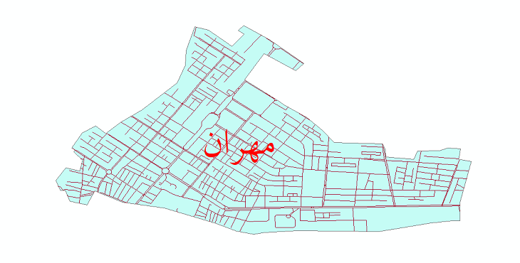 دانلود نقشه شیپ فایل شبکه معابر شهر مهران سال 1399